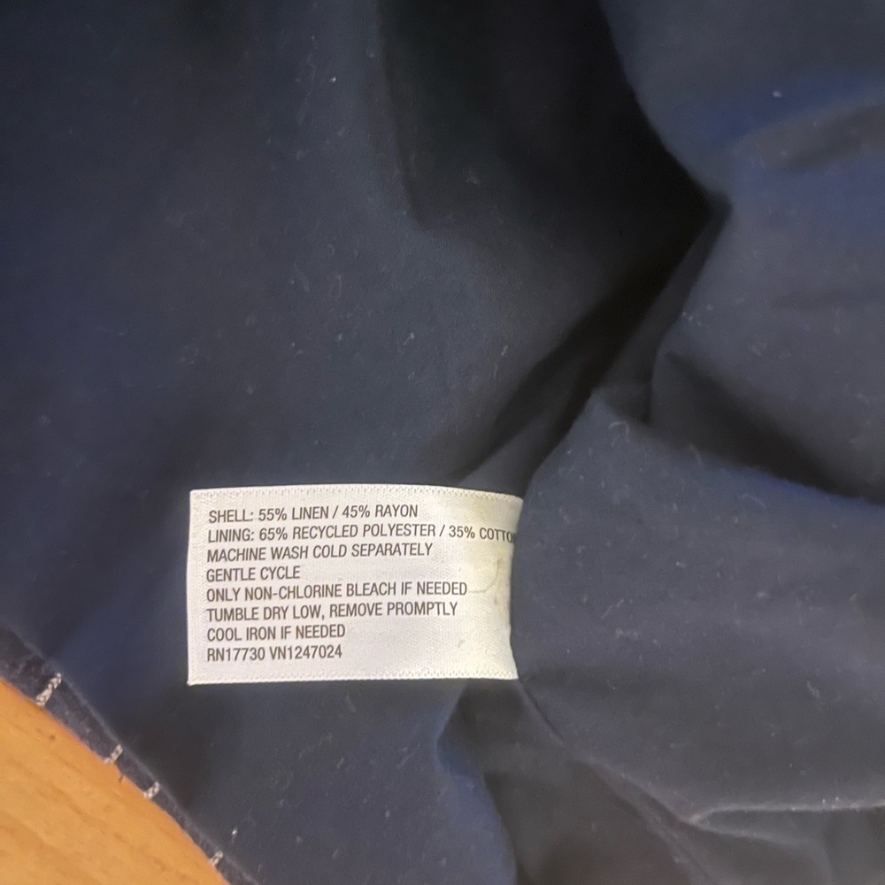 Women's Tailored Suit Vest - A New Day Navy Striped L - Picture 11 of 11